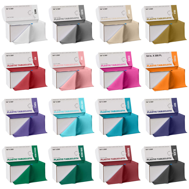 54 In. x 300 Ft. Cut To Size Table Cover | White