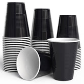 18 Oz. Black Plastic Cups - 50 Ct.