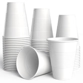 18 Oz. White Plastic Cups - 50 Ct.