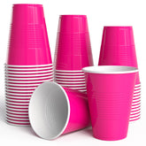 18 Oz. Cerise Plastic Cups - 50 Ct.