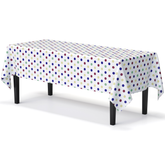 Multi Colored Polka Dot Plastic Table Covers | 6 Pack