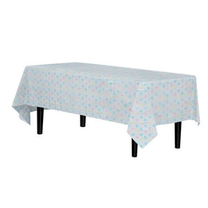Pastel Polka Dot Plastic Table Covers | 6 Pack - 54 In. x 108 In.