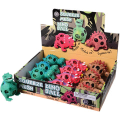 Squeeze Mesh Dino Ball - 12 Count
