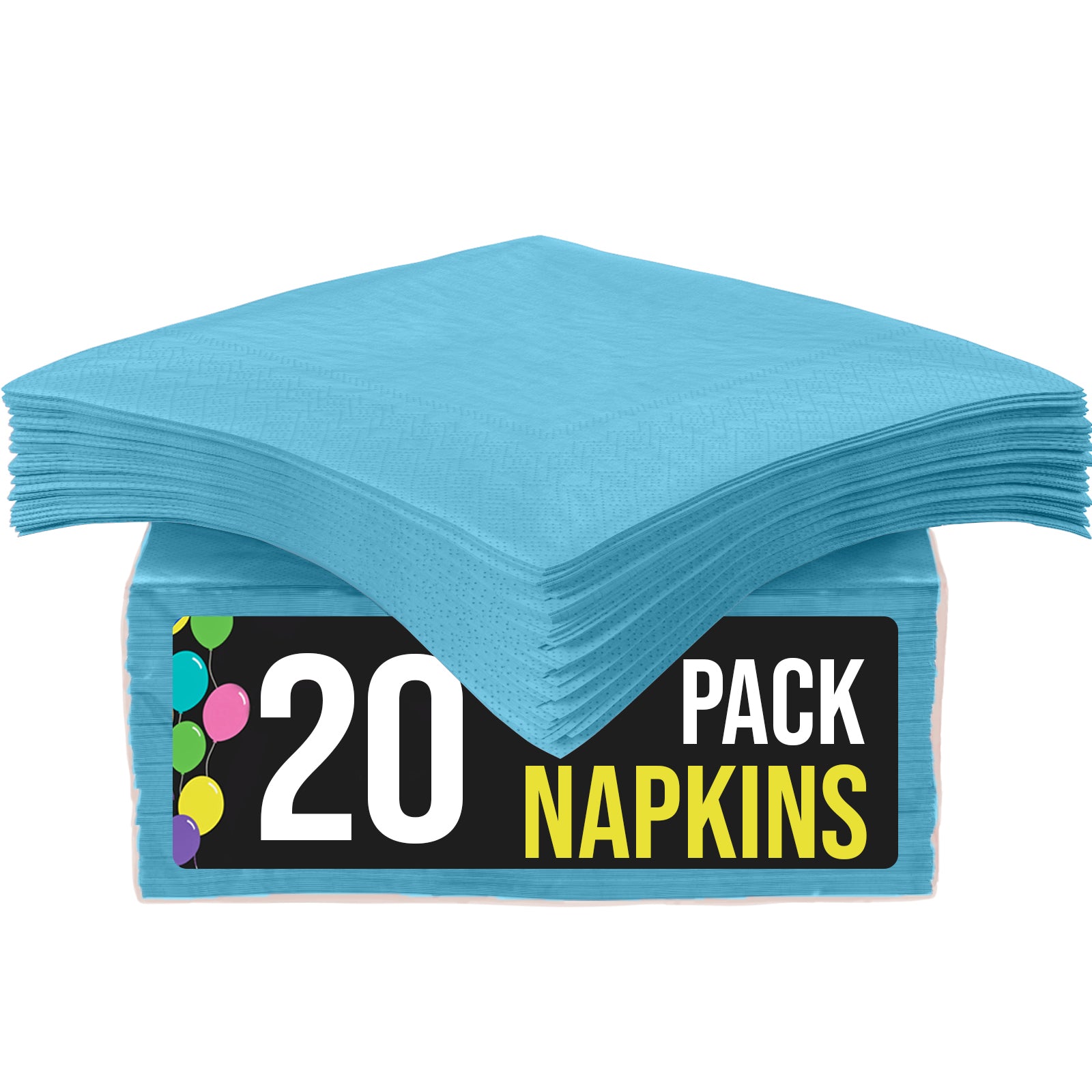 Turquoise Beverage Napkins | 20 Count