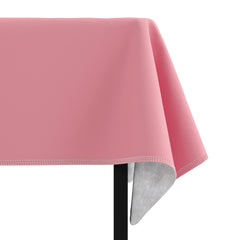 Pink Flannel Backed Table Cover 70 In. Round
