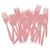 Pink Plastic Forks | 48 Count