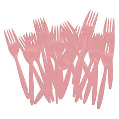 Pink Plastic Forks | 48 Count