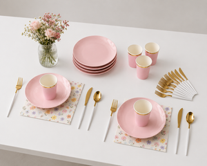 117 Pcs Soft Rose Easter Party Kit - For 20 Guests