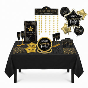 116 Pcs Hollywood Awards Night Party Kit - For 8 Guests