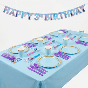 100 Pcs Frozen Base Birthday Party Kit - For 8 Guests