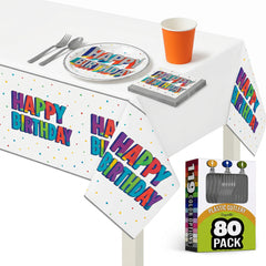 157 Pcs Vibrant Birthday Party Kit - For 20 Guests
