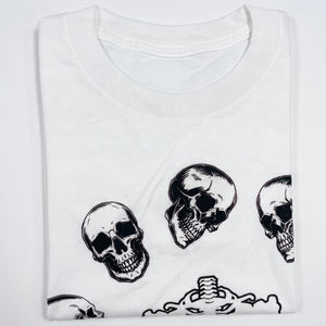 Halloween Skeleton Head Crop Top T-Shirt - Adult M