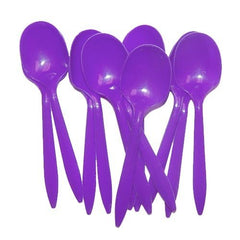 Purple Plastic Spoons | 48 Count