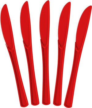 Red Plastic Knives | 25 Count