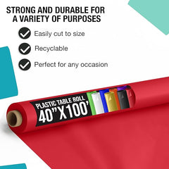 Unleashed - 40 In. x 100 Ft. Red Table Roll