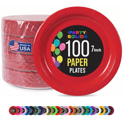7 in. Red Paper Plates | 100 Count