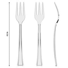Exquisite Clear Plastic Tasting Forks 100 Count