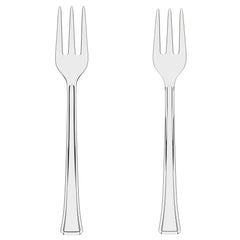 Exquisite Clear Plastic Tasting Forks 100 Count