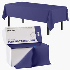 54 In. x 300 Ft. Cut To Size Table Roll | Navy | Case of 4