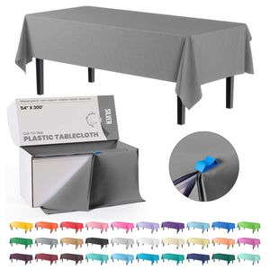 54 In. x 300 Ft. Cut To Size Table Roll | Silver | Case of 4