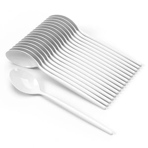 Trendables Gloss White Plastic Spoons | 480 Count