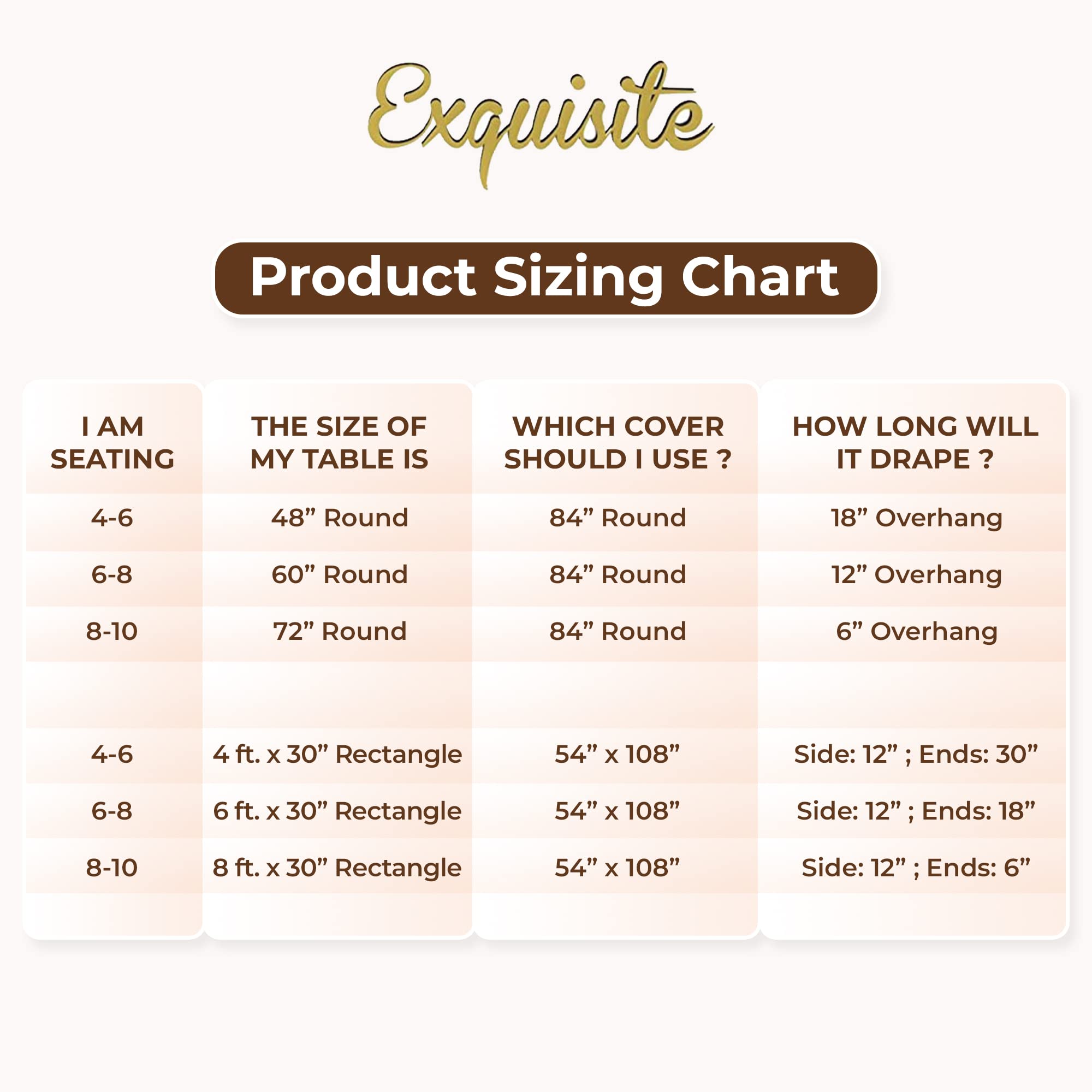 Round Brown Table Cover