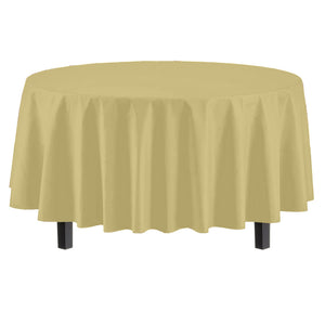 Round Light Yellow Table Cover