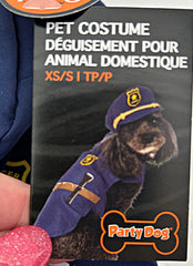 Halloween Police Officer Pet Costume - XS (9" - 14")