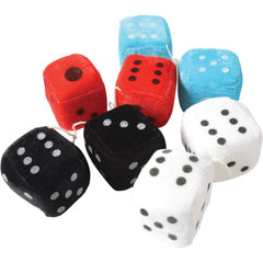 Large Plush Dice 3In - 12 Count