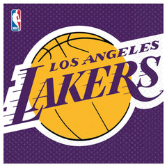 Los Angeles Lakers Lunch Napkins - 6.5 In. x 6.5 In. - 16 Pack