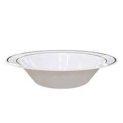 14 Oz. Cream/Gold Line Design Bowls | 10 Count