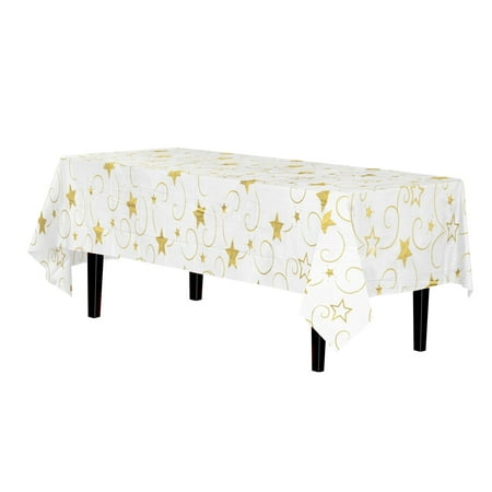 Gold Star Print Table Cover 54" X 108"