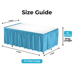 Turquoise Plastic Table Skirt