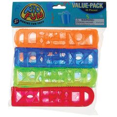 6"" Stencil Rulers/36 Per Pkg - 36 Count