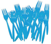 Turquoise Plastic Forks | 48 Count