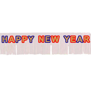 8ft. Happy New Year Fringe Banner