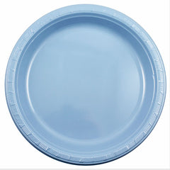 7 In. Sky Blue Plastic Plates | 15 Count