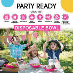 12 Oz. Cerise Plastic Bowls | 8 Count