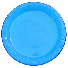 7 In. Turquoise Plastic Plates | 15 Count