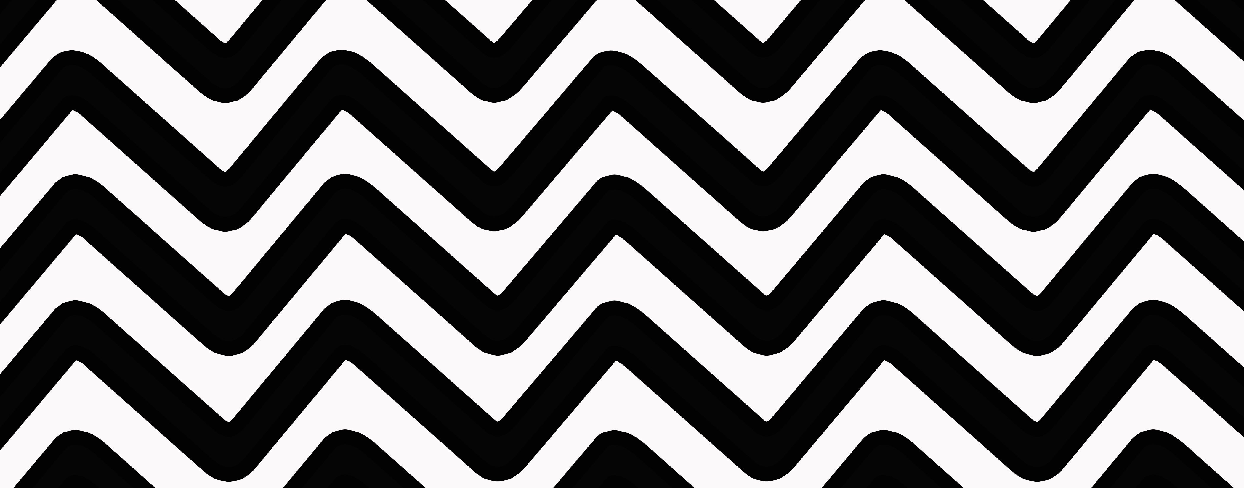 Black Chevron Decorative Metal Bucket