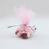 9 In. Pink Scalloped Edge Organza Bag Doilies | 25 Count