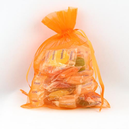 Orange Large Organza Pouch (6)