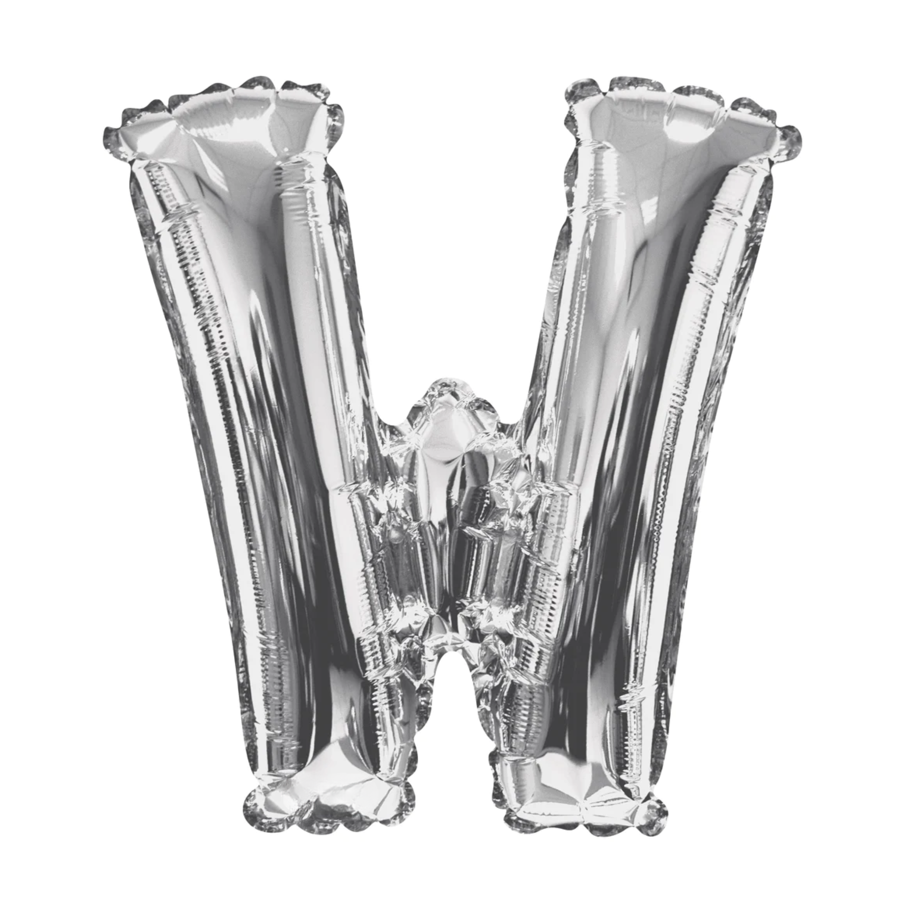 34" Letter W Silver Mylar Balloon