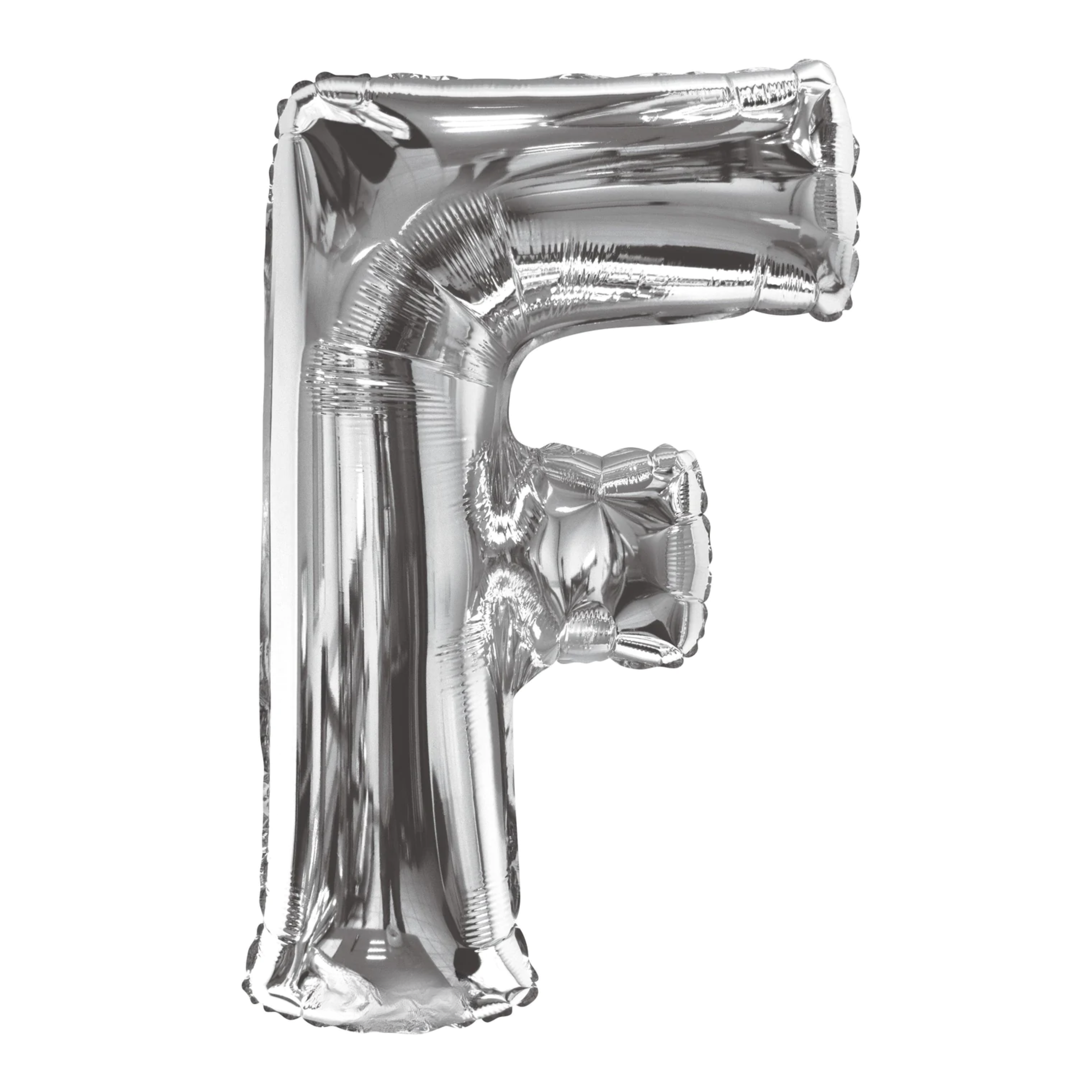 34" Letter F Silver Mylar Balloon