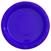 7 In. Dark Blue Plastic Plates | 15 Count