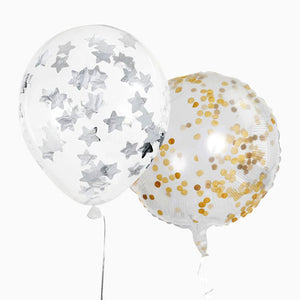 Confetti & Clear Balloons with Confetti