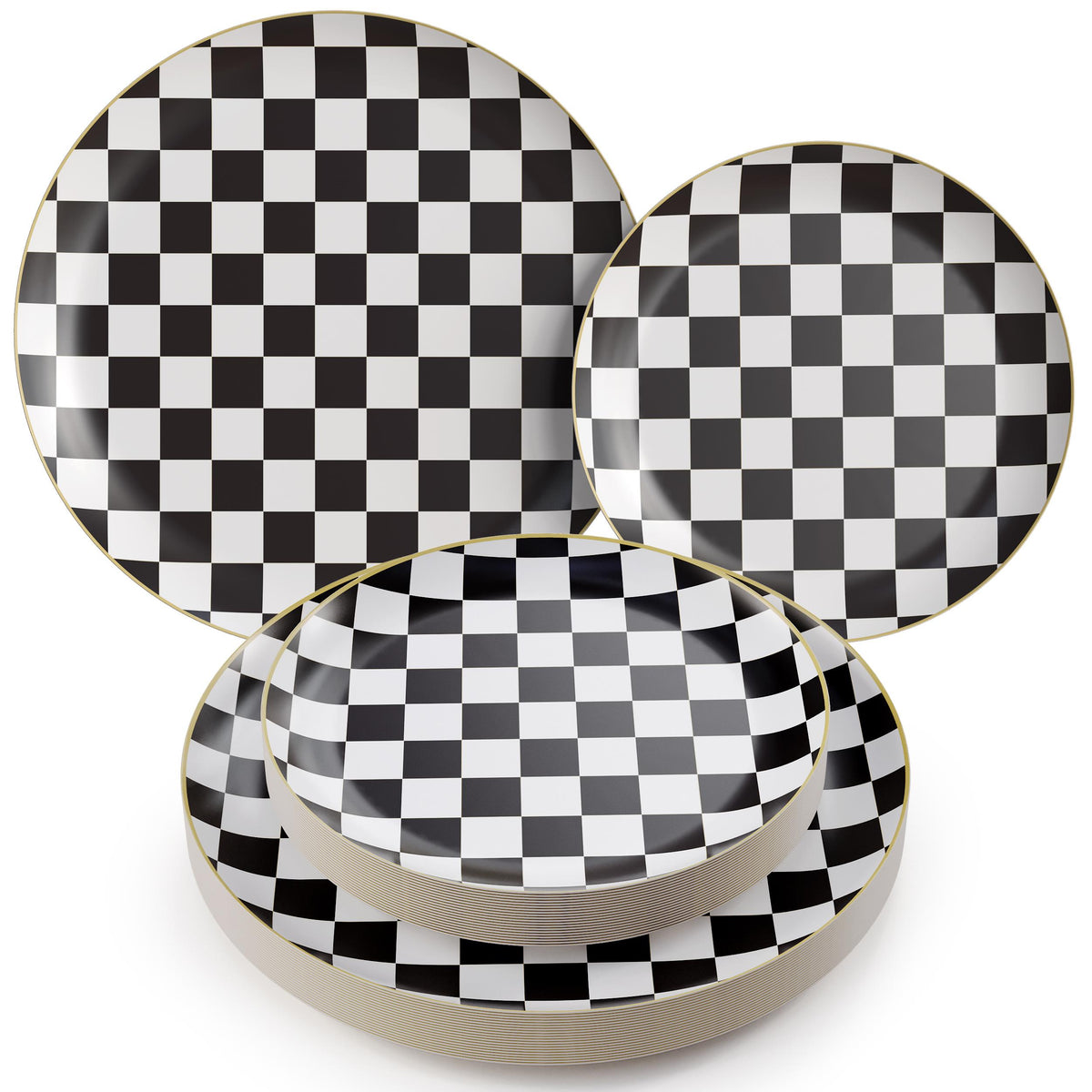 Earthtrends™ Checkerboard Party Supplies & Modern Tableware