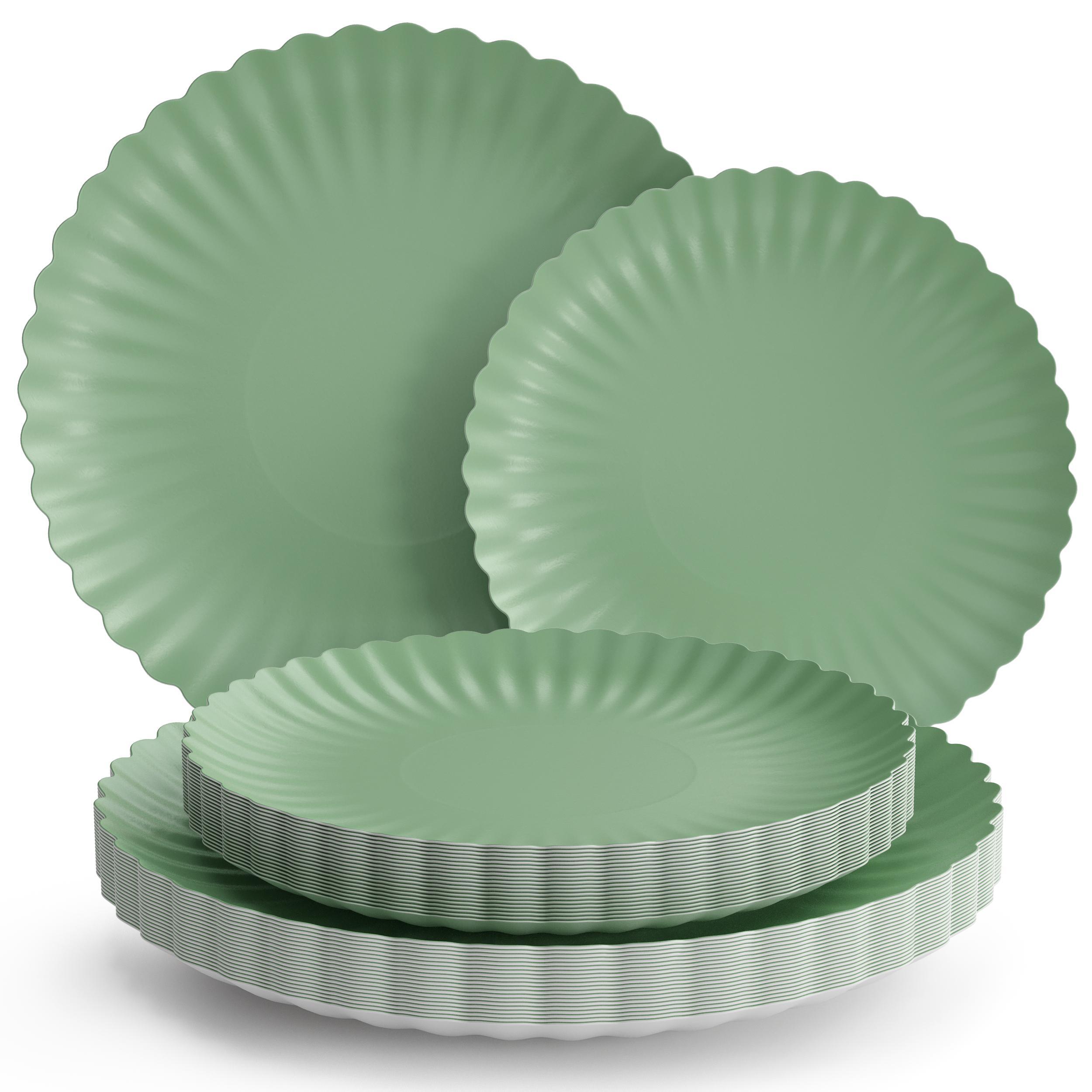 Scalloped Matcha Party Decorations & Soft Green Event Décor