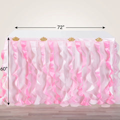 Disney Princess Fabric Table Skirt with Pink Ruffles