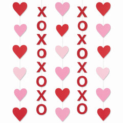 Valentine's Day XOXO Heart Hanging Decorations